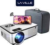 Laville Mini Beamer Projector - met WiFi - Input tot Full HD - 6500 lumen - Inclusief opbergtas - Voor apple en Android - Mini Beamer - Mini Projector - Stream vanaf je smartphone met wifi