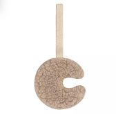 Little koekies - Fopspeenclip pluche maan — Khaki - Teddy - zacht - speenkoord - voor 1700 besteld, dezelfde dag verstuurd