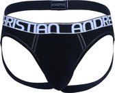 Andrew Christian Almost Naked Cotton Brief Jock Zwart - MAAT M - Heren Ondergoed - Jockstrap voor Man - Mannen Jock