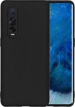 Oppo Find X2 hoesje zwart siliconen case hoes cover hoesjes