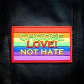 3D PVC  patch ‘Choose love not hate!’