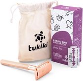 Safety Razor Set Plastic Free Pink (Tukiki)