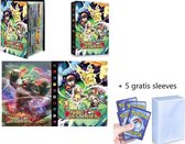 Verzamelmap + 5 gratis sleeves – Geschikt Voor pokemon kaarten – 240 kaarten - map - opslag - mapje - pocket - opbergmap – opberg – verzamelmap – box – mini portfolio – verzamelmap groot - ka