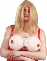 borsten opblaasbaar heren latex beige one-size