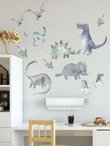 Muursticker - Dino - Dinosaurus- Jongen - Meisje - Kinderkamer - Babykamer - Decoratie sticker - Verwijderbaar - Zelfklevend