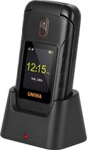 Lipa Uniwa V909T senioren telefoon 4G - Batterij - Bluetooth - Camera - Senioren mobiel - Met SOS noodknop - Grote toetsen - Grotere iconen - 4G SIM - Docking Station - Luid geluid - FM-Radio - Bluetooth - Zaklamp - Klaptelefoon - Dual Screen