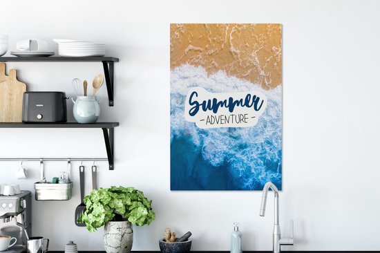 Tableau sur toile Plage - Été - Dicton - 40x60 cm - Décoration murale