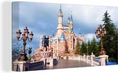 Canvas Schilderij China - Kasteel - Disney - 80x40 cm - Wanddecoratie