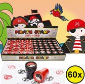 Decopatent® Uitdeelcadeaus 60 STUKS Piraten Stempels - Traktatie Uitdeelcadeautjes voor kinderen - Speelgoed Traktaties