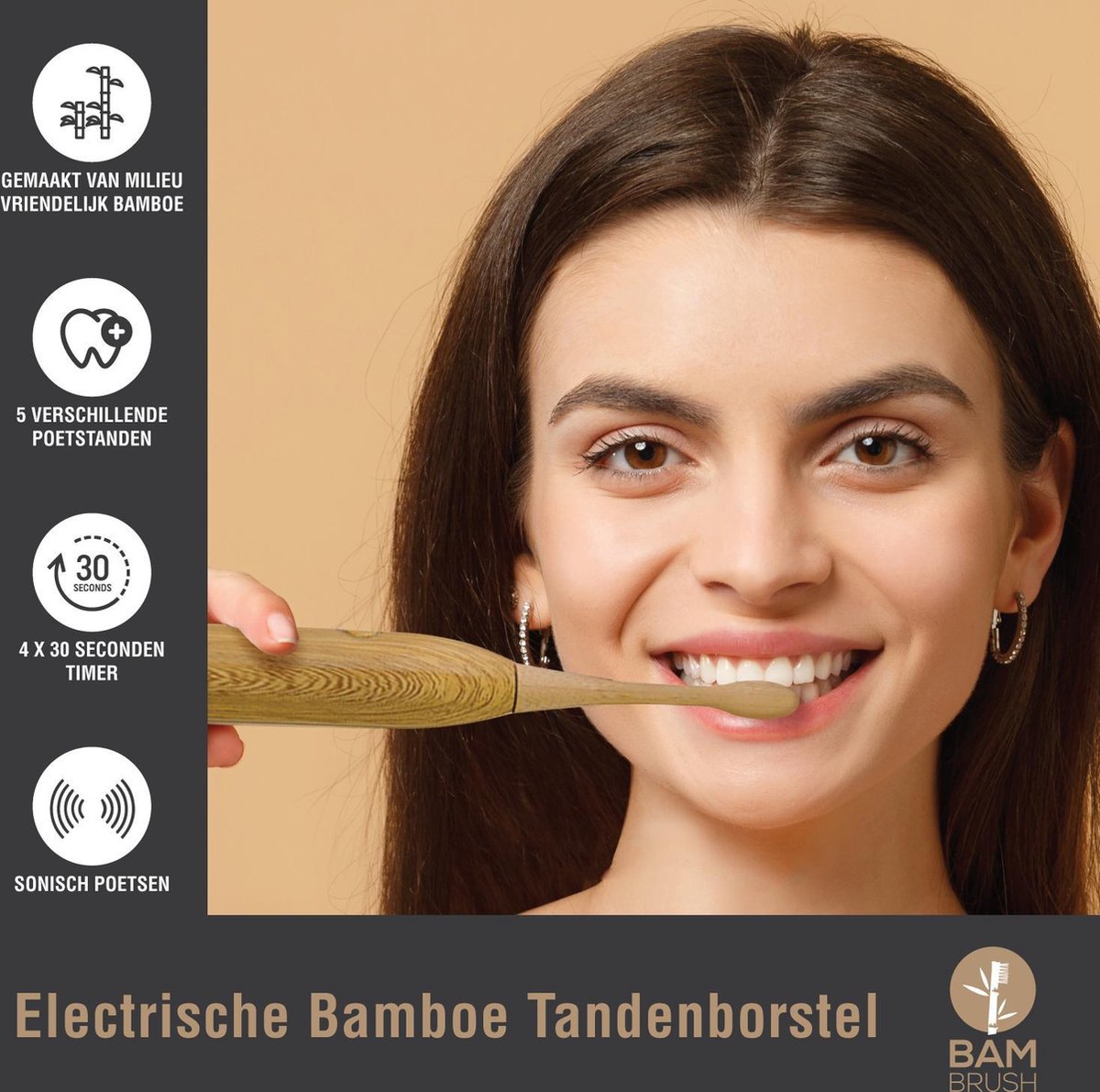 Bambrush Tandenborstel Duurzame Elektrische Tandenborstel - Sonisch... bol.com