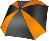 Vierkante paraplu - Handmatig - Ø 105 cm - Zwart/oranje