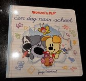 Woezel & Pip - Een dag naar school - kinderboek - kartonboek plaatjes en woordjes leren - eerste boekje - cadeau voor peuters