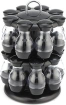 LKruidenpotjes | Spice Jar | Kruidenkuik | magnetisch | 8 stuks | Organisator | zwart