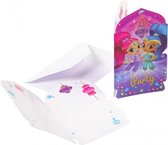 uitnodigingen Shimmer en Shine 14 cm 8 stuks