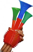 trompethoorn drietonig rood/groen/blauw