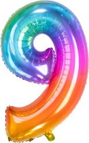 folieballon Yummy Gummy 81 cm oranje/blauw