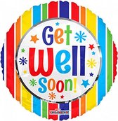 folieballon get well soon junior 18 cm