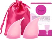 Menstruatiecup Small + Large - 2 stuks voor elke pasvorm | Menstrual cup 2 pcs S+L | Herbruikbare menstruatiecup | Tampon en Maandverband alternatief