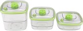 Ziva Vacuüm Vershouddozen Set (3 stuks, 0,8 + 1,4 + 2,0 liter) - BPA Vrij - Vershoudbakjes - Meal Prep Bakjes - Lunchbox - Diepvriesbakjes Vershouddoos - Vershoudbakjes Set Plastic