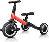 Kiddieloft® Driewieler En Loopfiets Voor Kinderen 1-5 Jaar Oud - Loopfiets - Baby Walker - Verstelbare Stuur - Kick Scooter - 3 Wielen - Rood - Hoogte Zadel Verstelbaar