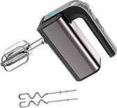 BOTC - Elektrische handmixer - handmixer - 500 Watt - RVS Spiral Kneder - 5 Snelheden Plus Turbo - 2 Kloppers - 2 Deeghaken - Bakken Tools