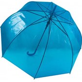 Transparante/doorzichtige paraplu - Automatisch - Ø 83 cm - Blauw