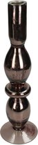 Cactula kandelaar brons glas Candle Stick Bronze 30x9x9cm