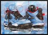 Air Jordan 4 Travis Scott cactus jack schilderij (reproductie) 71x51cm