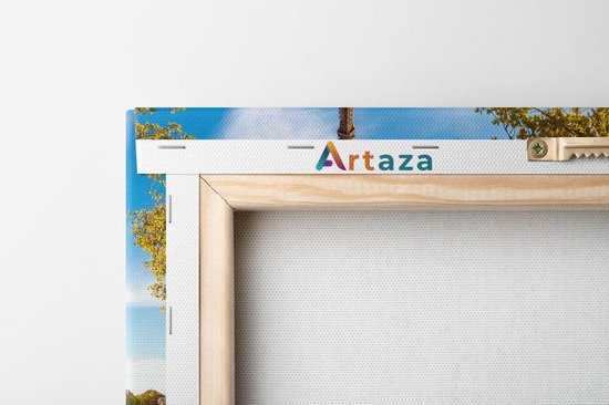 Artaza Peinture sur toile Tour Eiffel à Paris sur l' Water - 80 x 40 - Photo sur toile - Impression sur toile