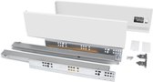 Emuca Lade kit Vertex voor keukens of bad, hoogte 93 mm, diepte 400 mm, 40 Kg, zachte sluiting, Staal, Wit