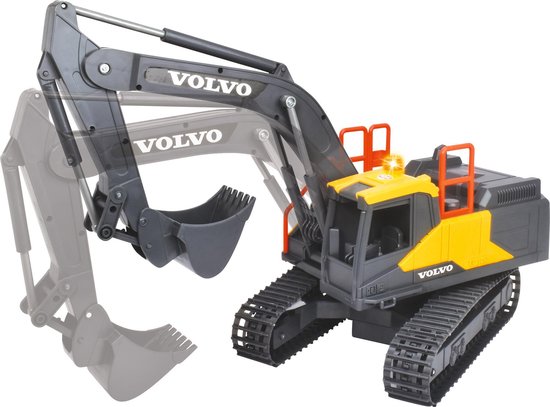 Dickie Toys RC Volvo Graafmachine - Vanaf 3 jaar - Licht en geluid - Bestuurbaar