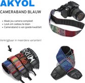 DSLR / Nikon / Canon / Sony Vintage Nek Strap Band BLAUW
