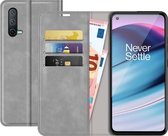 OnePlus Nord CE 5G Bookcase hoesje - Just in Case - Effen Grijs - Kunstleer