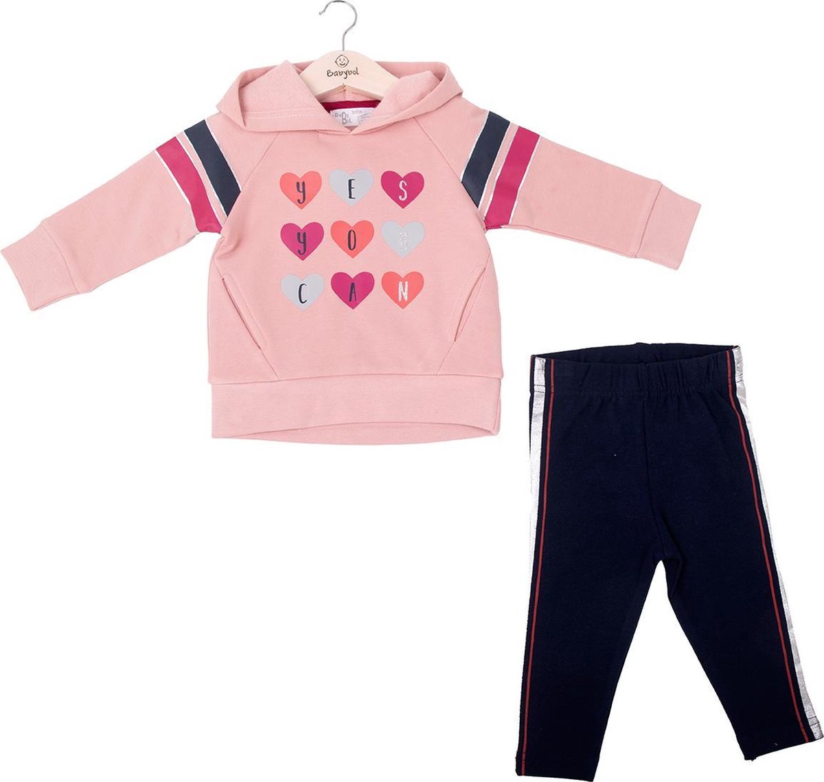 Babybol ensemble sweat 2 pi ces jogging homesuit rose marine