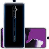 Hoes Geschikt voor OPPO Reno 2 Hoesje Cover Siliconen Back Case Hoes - Transparant