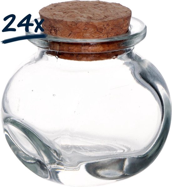 25x bocal en verre en verre avec bouchon | (5,5x5) cm | pots de stockage |  pot de... | bol.com