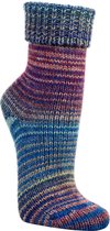 Schitterende kleuren Scandinavische warme sokken – 2 paar - voelt als zelf gebreid – kleur blauw - maat 39/42