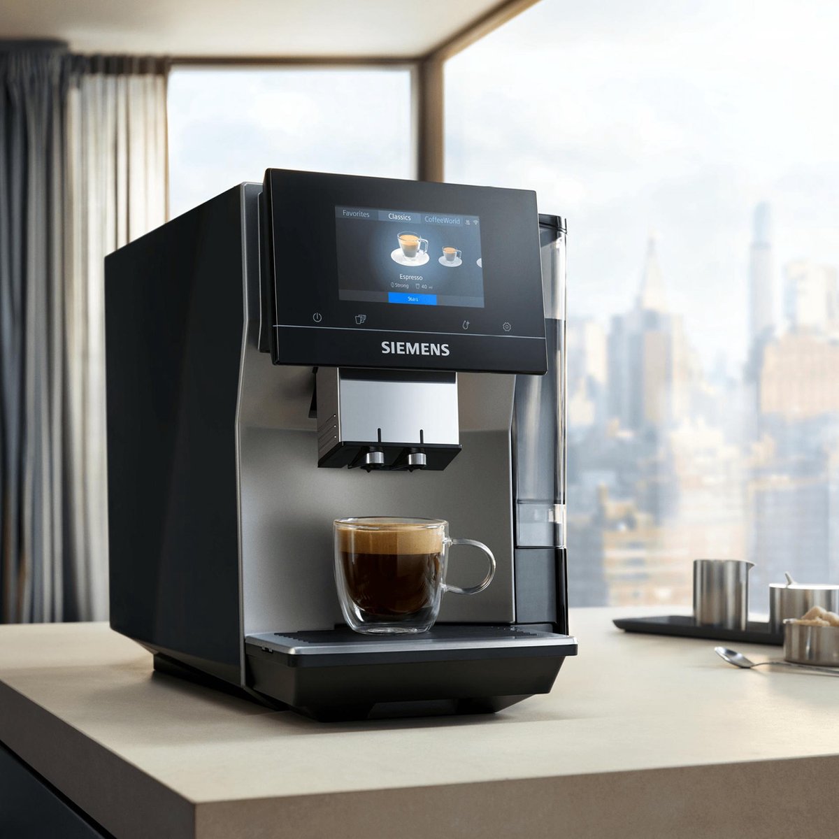 Siemens EQ700 Classic TP705R01 - Volautomatische espressomachine -  Zwart/Grijs | bol.com