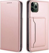 iPhone 7 Book Case Hoesje met Magnetische Sluiting - PU Leer - Pasjeshouder - TPU - Apple iPhone 7 - Rose Goud