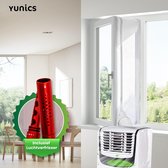 YUNICS® Raamafdichting Airco Inclusief Luchtverfrisser Airco Raamafdichting Voor Mobiele Airco Geschikt Voor Alle Mobiele Airco's Nederlandstalige Handleiding Transparant Wit