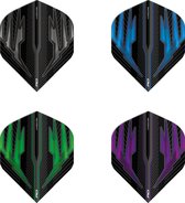 RED DRAGON - Hardcore Donkere Vleugels Selectiepakket extra dikke dart vluchten - 4 sets per pakket (12 dartvluchten in totaal)