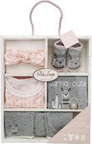 Spronkers® Baby Kleding Set 5 Stuks - Baby Kraamcadeau Meisje – Baby Cadeaupakket – Kraammand Baby Geschenkset - Roze 3-6 maanden