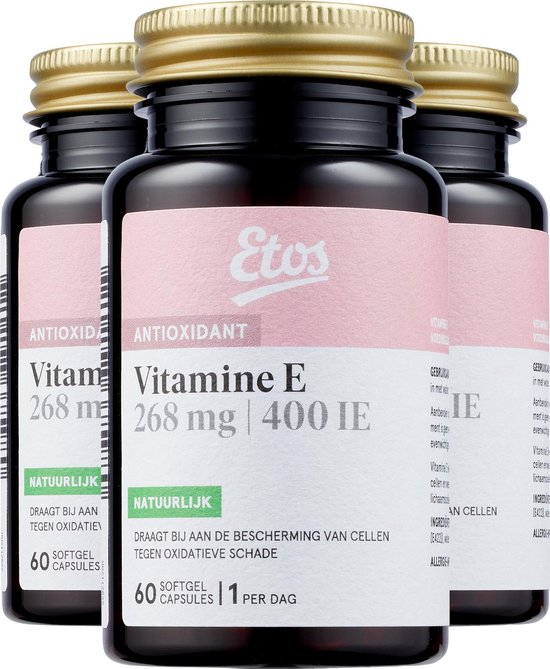 schoolbord ik wil Zorgvuldig lezen Vitamine E 268 mg | 400 IE Natuurlijk -180 capsules | bol.com