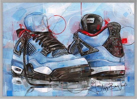 Nike air Jordan 4 Travis Scott cactus jack painting (reproduction) 71x51cm