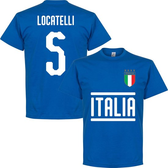 Italië Locatelli 5 Team T-Shirt - Blauw - 4XL