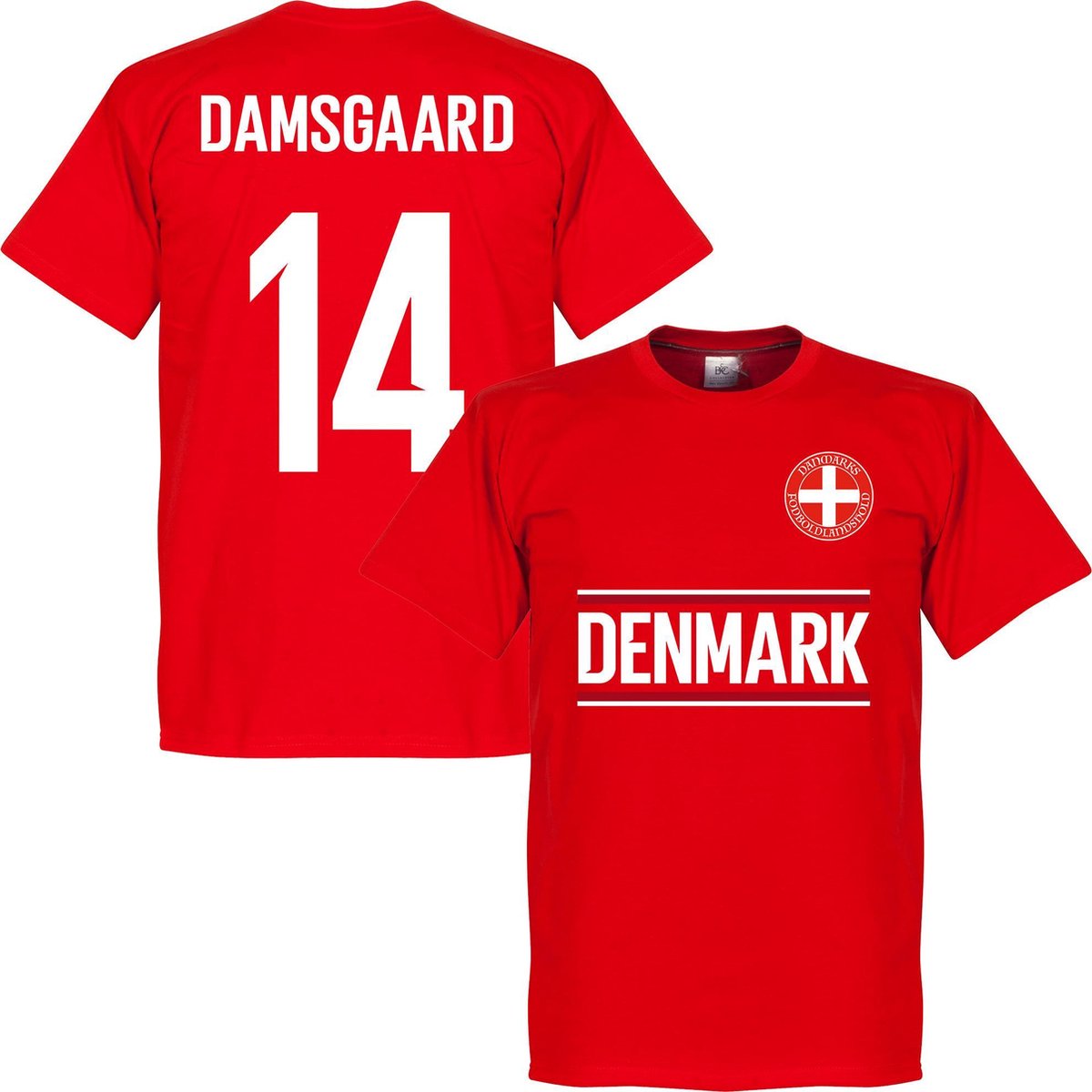 Denemarken Damsgaard 14 Team T-Shirt - Rood - Kinderen - 140