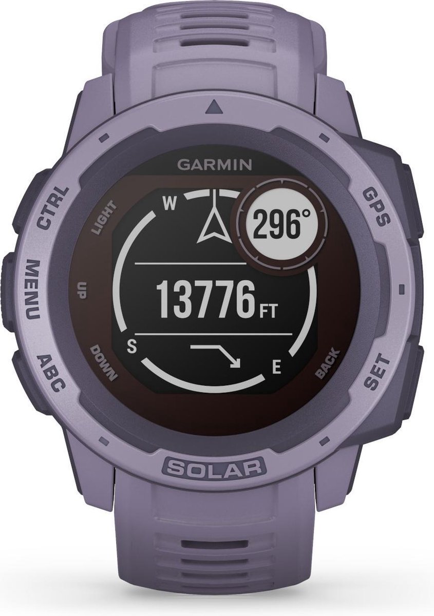 Garmin Instinct Solar - Dames Sporthorloge - met GPS en Zon Oplaadbaar - 45mm - Orchid - Garmin