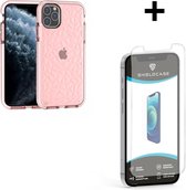 ShieldCase You're A Diamond geschikt voor Apple iPhone 12 / 12 Pro  - 6.1 inch hoesje - roze + glazen Screen Protector