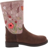 Meisjes Enkellaarzen Shoesme Nw21w007-b Brown Flowers Bruin - Maat 30