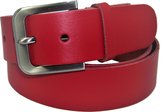 100% leren Riem 4 cm Breed, taillemaat 80 cm. Rood.